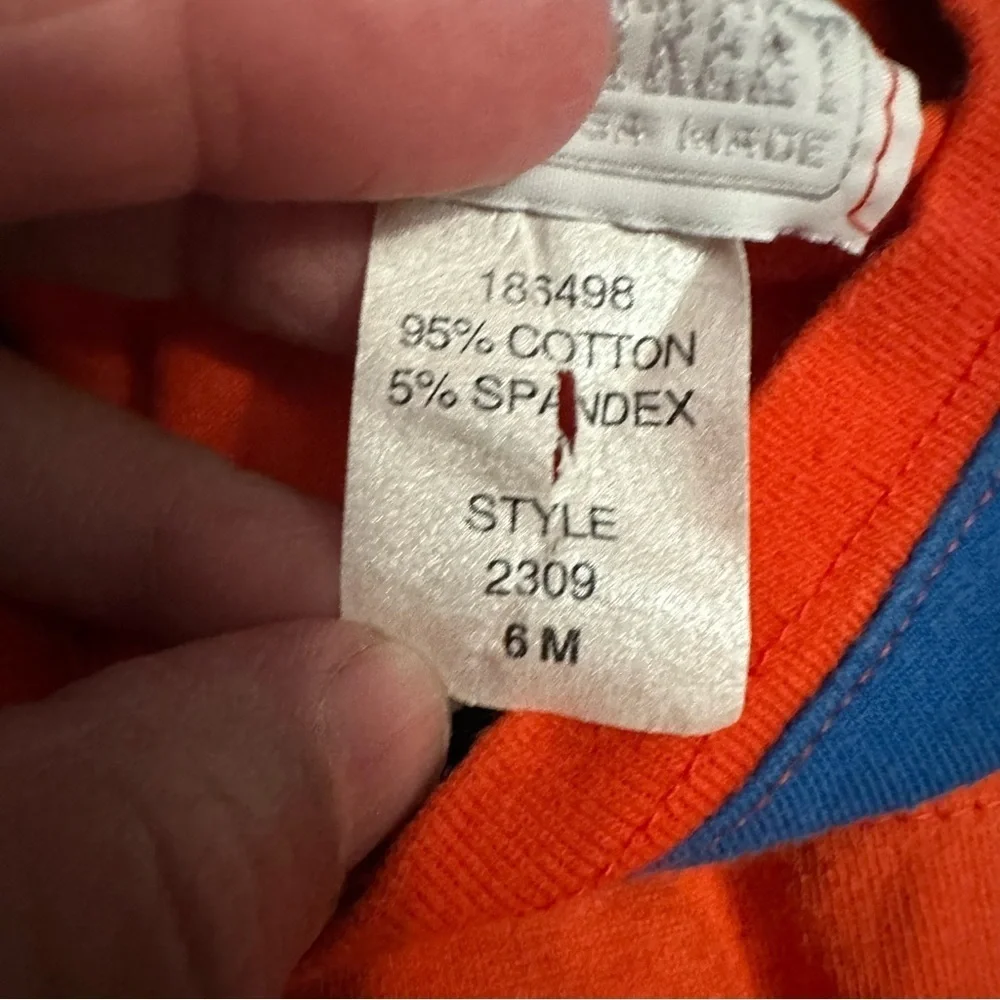 Orange and Blue Kids Romper